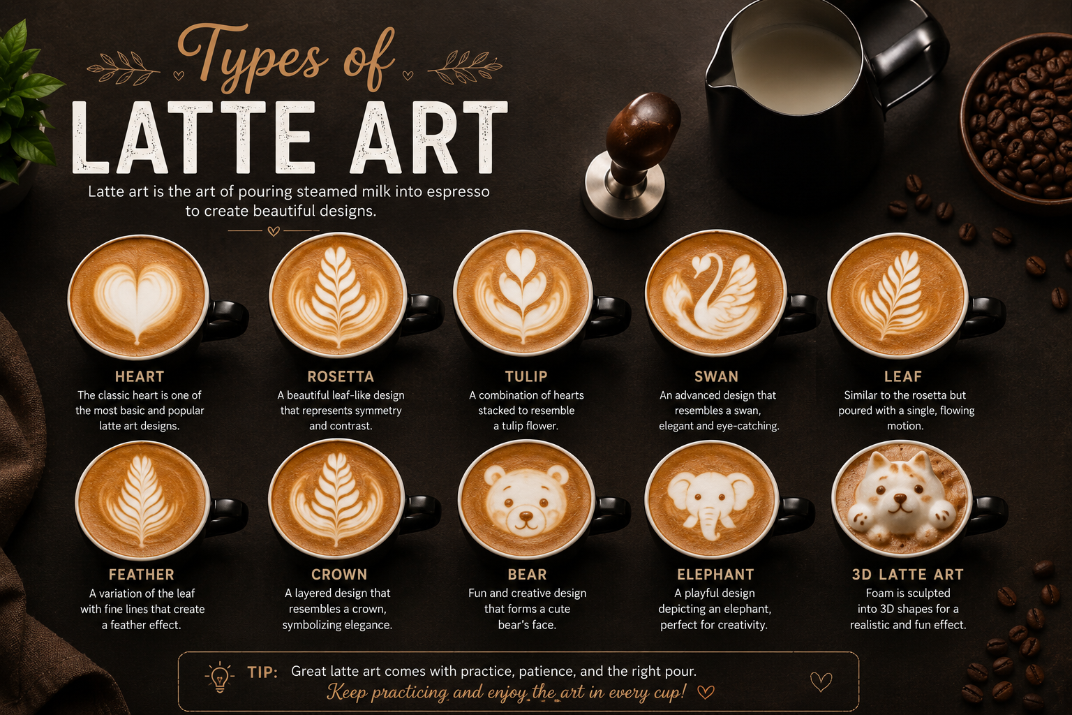 Types of Latte Art: Popular Patterns & How to Make Them